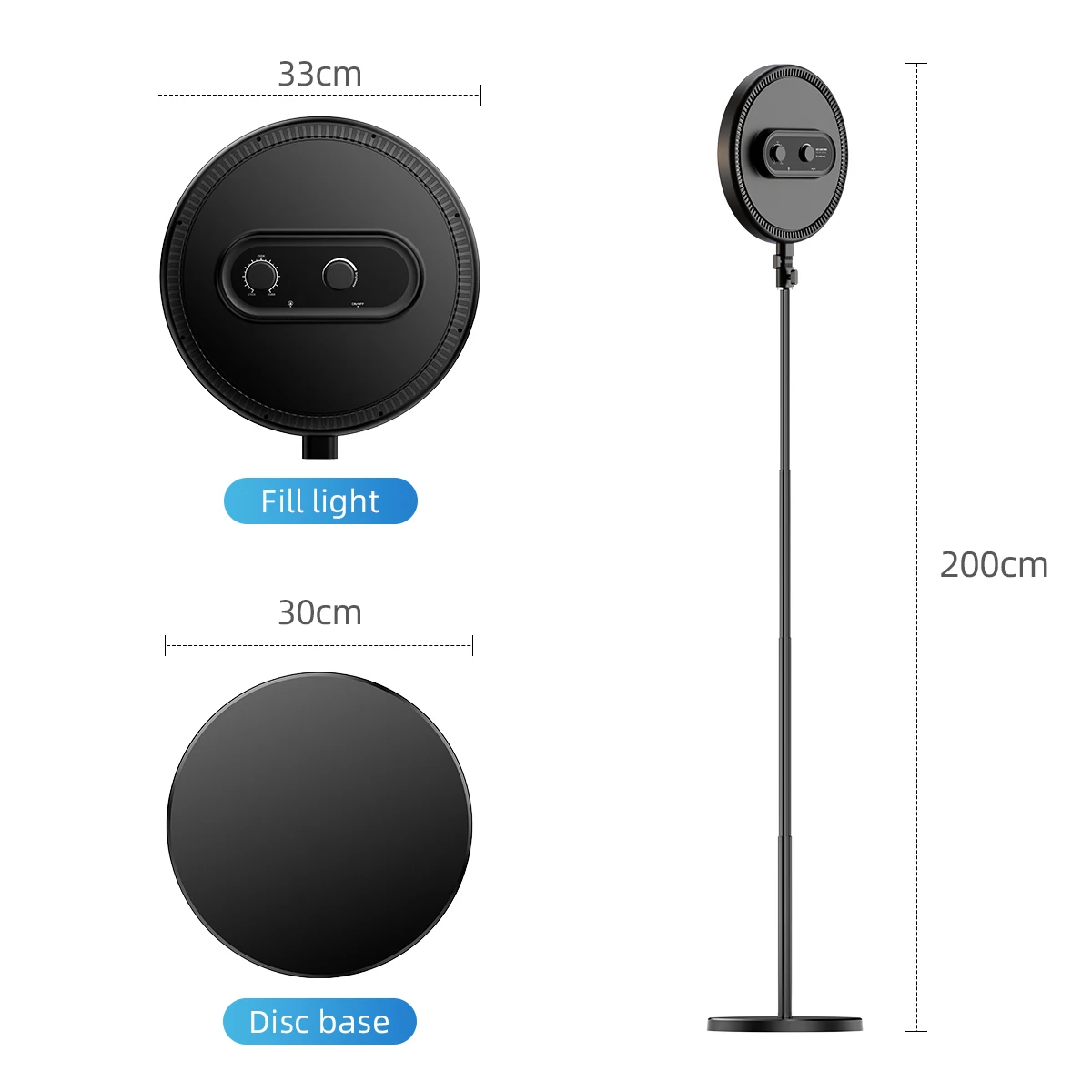 Wholesale 13 Inch Full Screen Fill Light with Remote Photography Light with Tripod Makeup Light for Professional for Live Stream