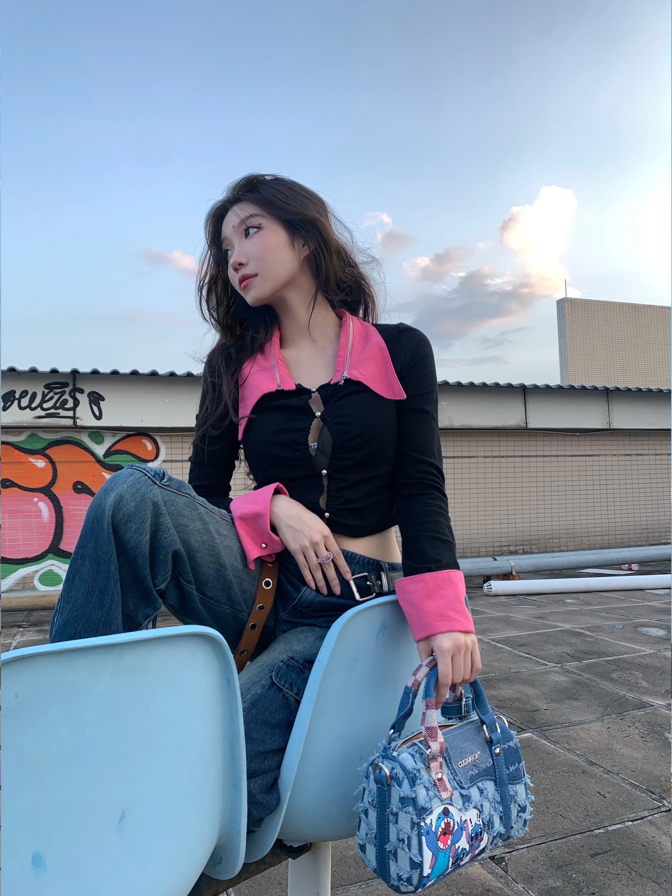 غرزة وسادة حقيبة المرأة 2024 حقيبة كتف واسعة لطيف الدنيم محفظة Kawaii Crossbody هدية الشحن السريع #1