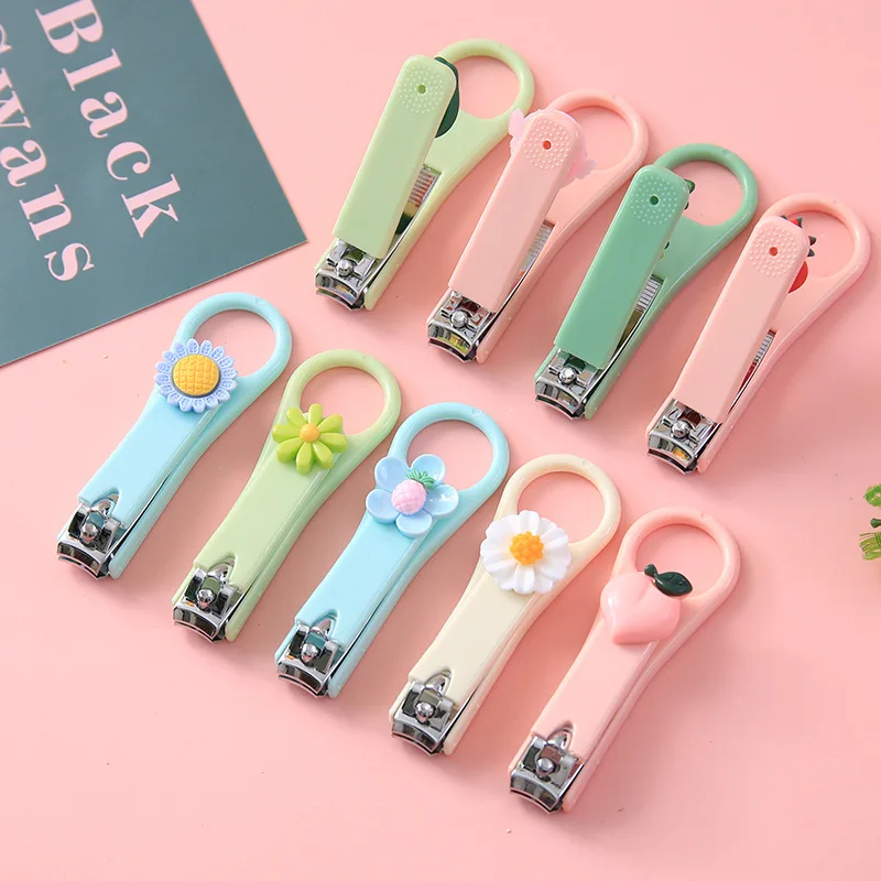 Nail Clippers Cute Cartoon Adult Splash Proof Nail Clipper Set Manicure Pedicure Tools Professional  Student Finger Toe Clippers