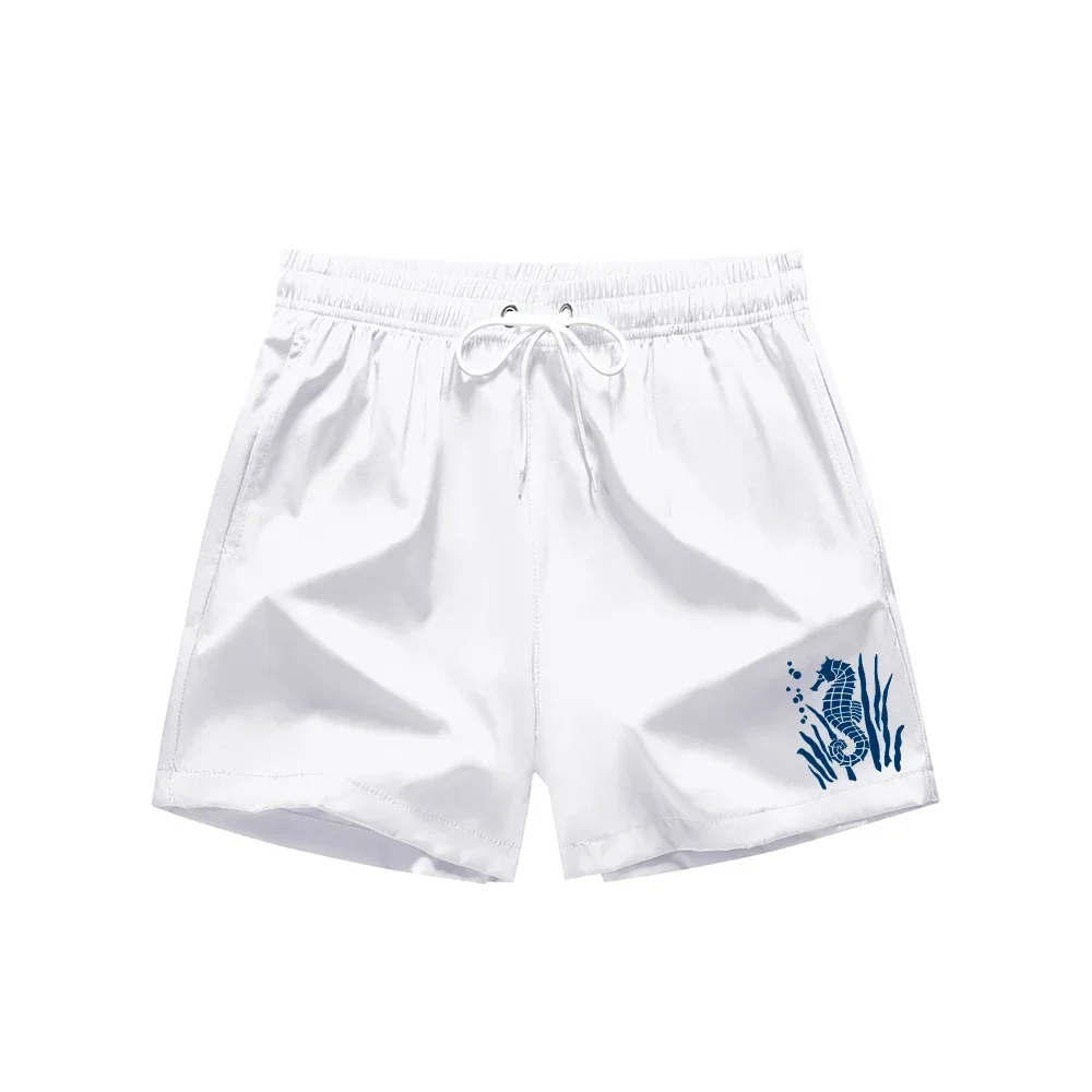 Men's quick-drying swim trunks, summer beach shorts, casual swim trunks, surfing shorts, everyday wear, sexy lining beach shorts