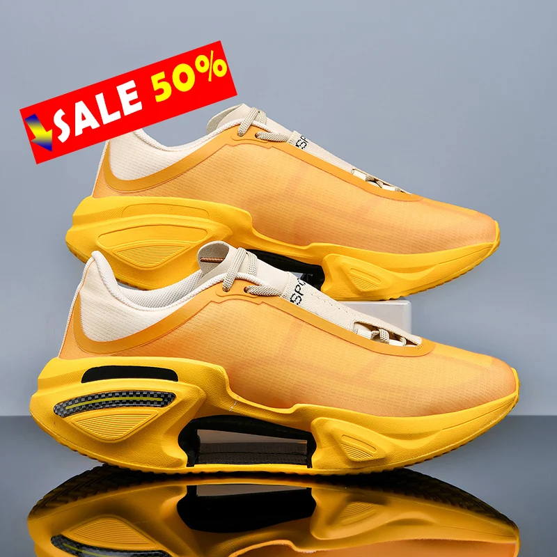 2025 New Men Sports Breathable Lightweight Comfortable Athletic Nonskid Sneakers Daily Leisure Shopping Walking Marathon Shoes image 2