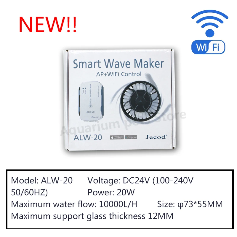 Imagem -04 - Jebao 2023 Nova Série Alw Bomba de Onda Aquário Bomba de Água Filtro Alw Mlw 7.5w 10 20 30 Tanque de Peixes Ultra Silencioso Operação Bomba