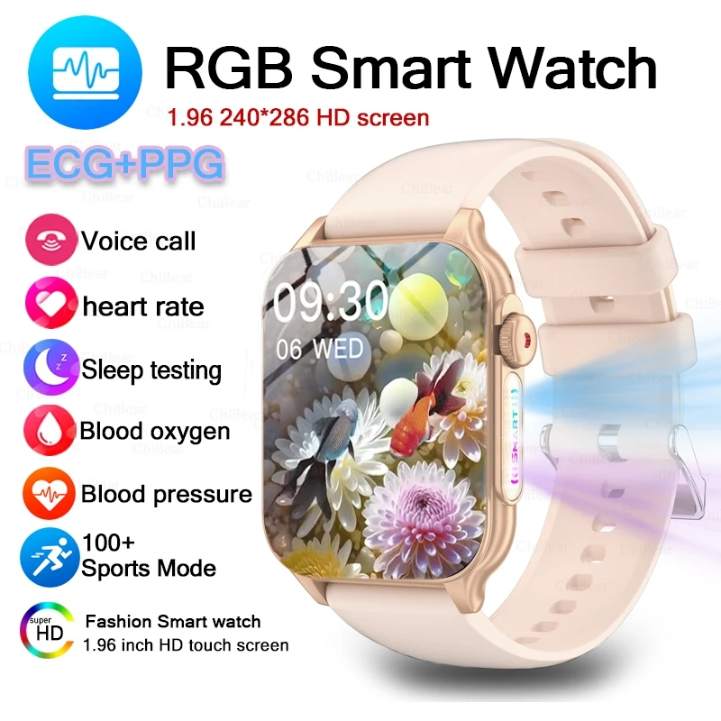 

For Huawei Xiaomi AMOLED Smart Watch Women Heart Rate Bluetooth Call GPS Sport Tracker IP68 Waterproof Men Smartwatch 2024 New