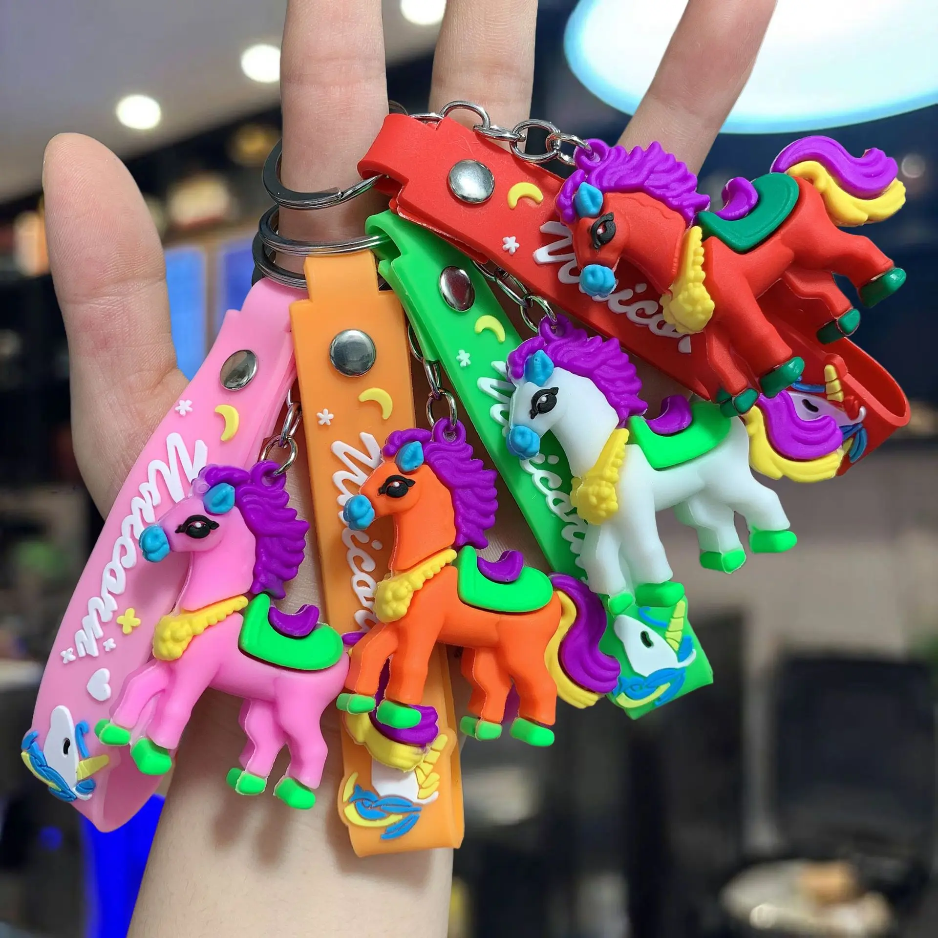 

4pcs New Year 2026 Horse Keychain Toys Kawaii Anime Diy Backpack Pendant Kids Birthday Christmas Gifts