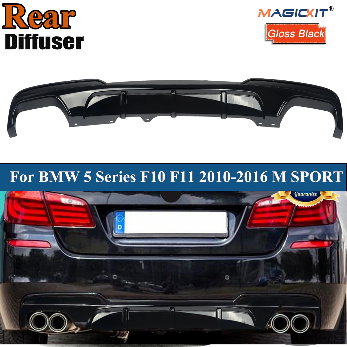 

M5 Performance Rear Bumper Diffuser For Bmw F10 F11 Dffuser 2010-2016 M Sport Sedan Auto Accessorise