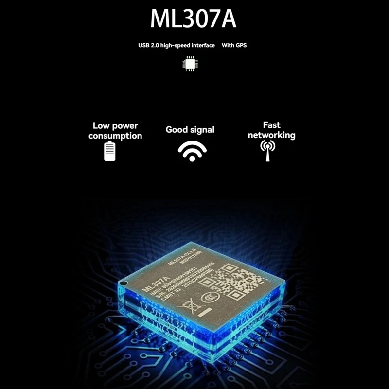 ML307A 4G 풀 넷콤 모듈, USB 인터넷 모듈, GPS 다기능 휴대용 모듈, 드라이버 B 없음