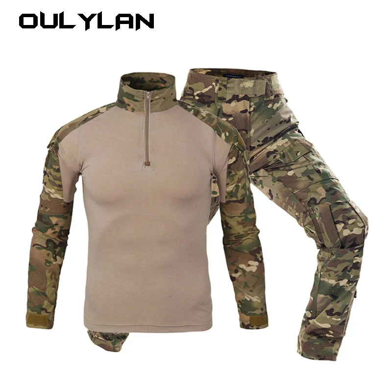 Oulylan Outdoor Airsoft Paintball Men Tactical Uniform G3 Set Clothing Camouflage Suit Shirt Cargo Pants Hunting Clothes