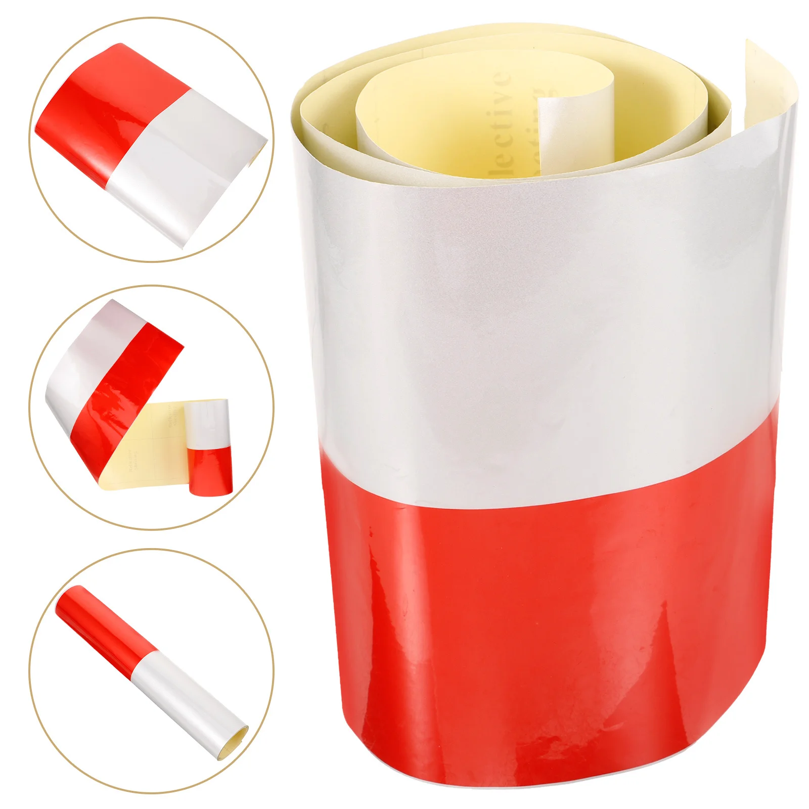 1 Roll Reflective Tape Warning Safety Film Traffic Reflective Adhesive Strip Driveway Post Barrier Tape Trailer Strip