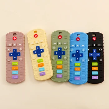 1PC Silikon Baby Spielzeug TV Fernbedienung Form Beißring Spielzeug BPA FREI Silikon Zahnen Chewing Spielzeug Sensorischen Baby Zubehör