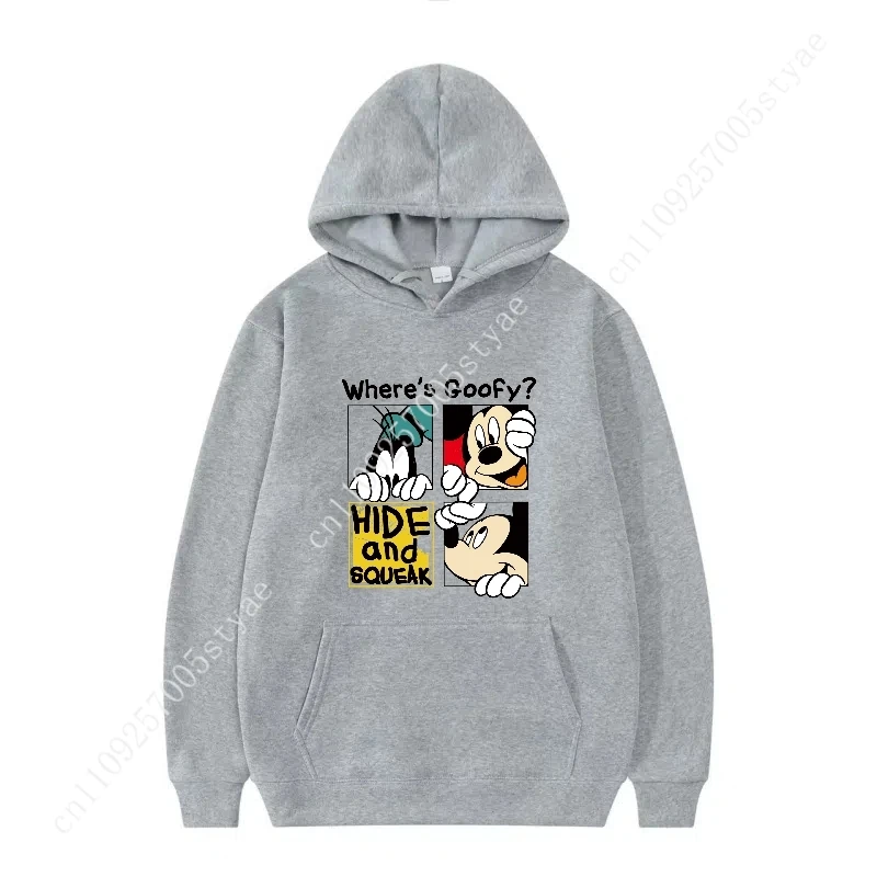 

Disney Mickey Motif Hoodies And Sweatshirts Cute Cartoon Pullover Hoodies Hooded Mickey Hoodies Fashionable Fall Mens Womens