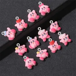 10Pcs Mini Cartoon Doll Resin Charms Children Gifts DIY Jewelry Accessories Women Earring Necklace Bags Key Chain Decor Pendants