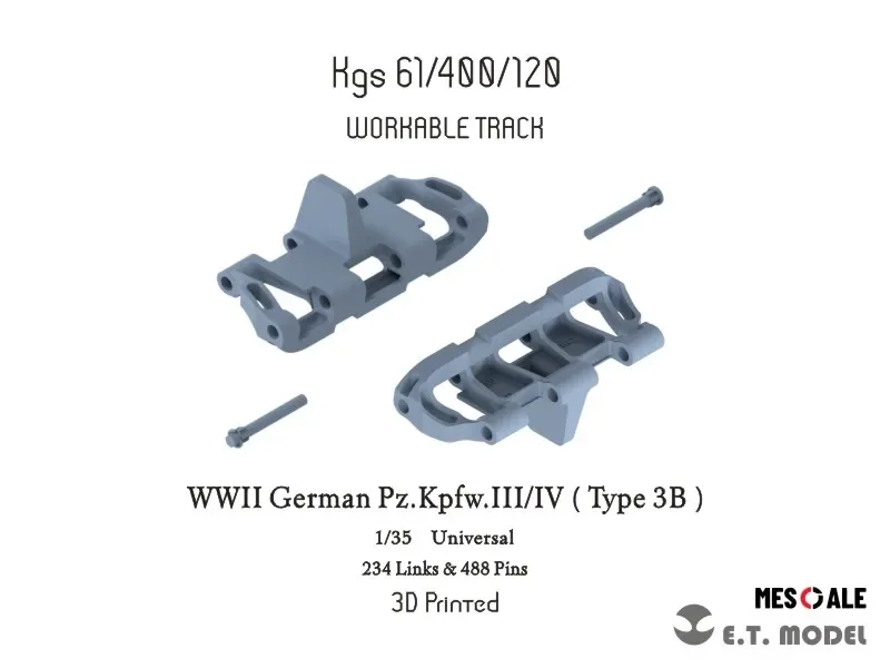 ET MODEL P35-021 1/35 WWII German Pz.Kpfw.III/IV（Type 3B）Workable Track