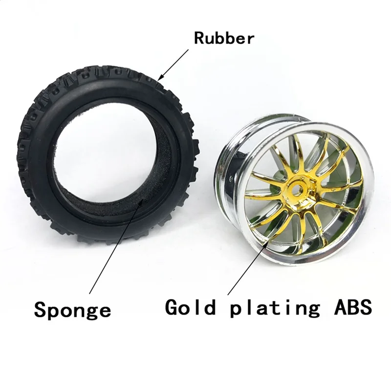 1/10 RCレーシングカータイヤ、オンロードツーリングドリフトカータイヤホイール、タミヤTT01 TT02 TA06 XV-01 PTG-2 HPI京商HSP用