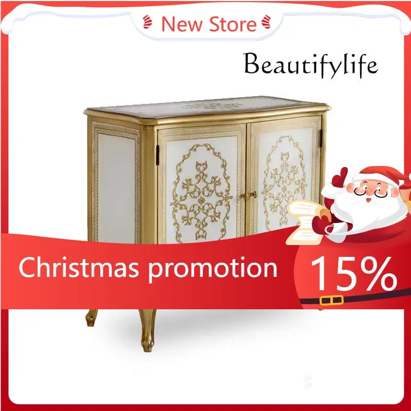 

Итальянский желтый двухдверный шкаф для прихожей, европейский шкаф для хранения в гостиной X