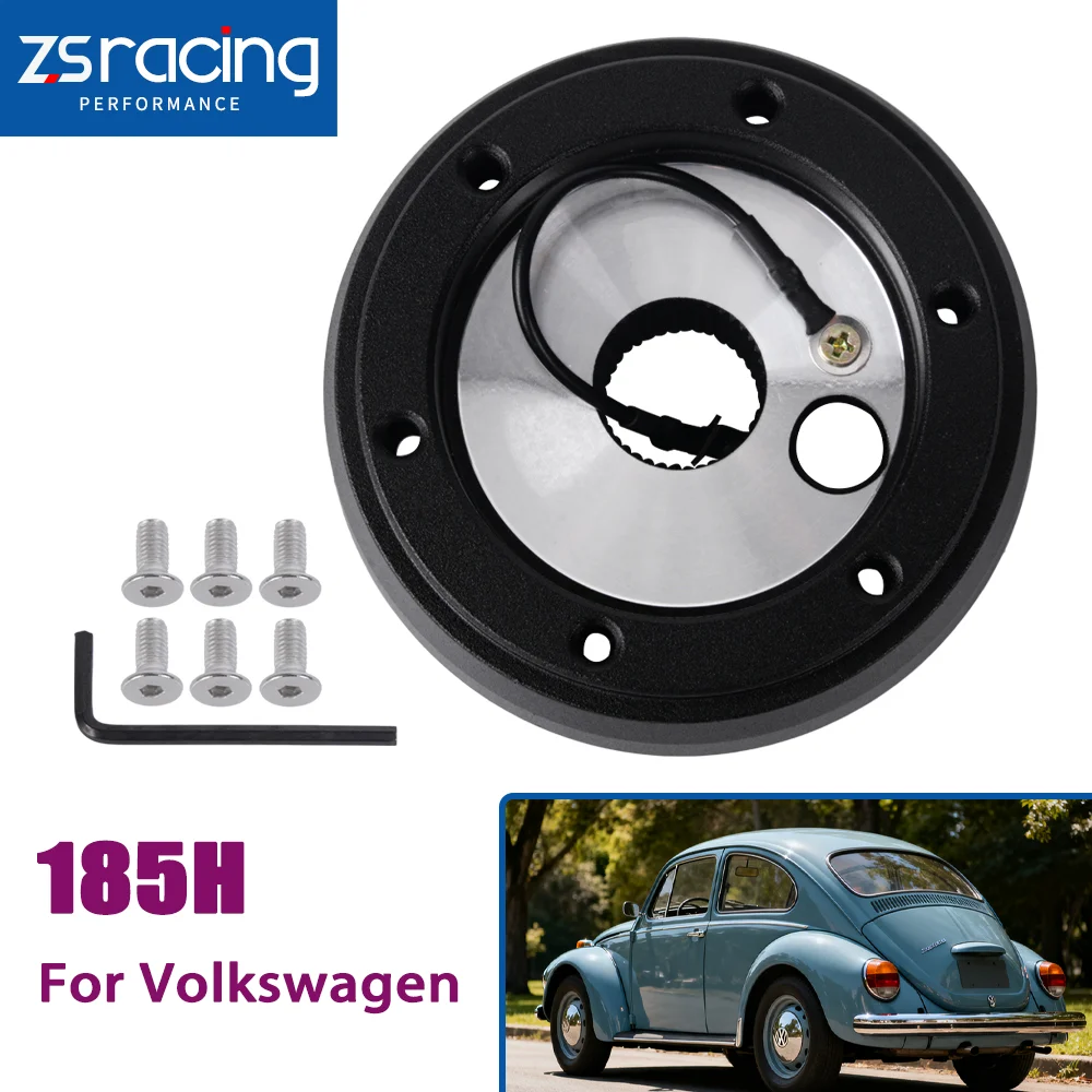 

ZSRA-185H Quick Release Steering Wheel 6 Bolt Short Hub Adapter Compatible With 60-74 Volkswagen 411 412 Beetle QR071