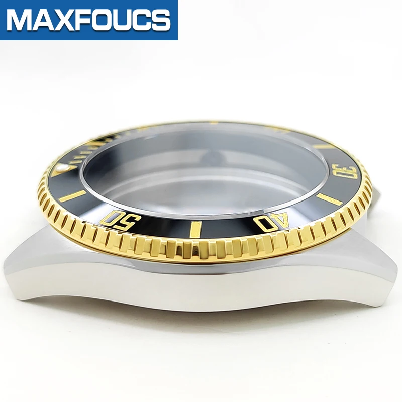 MDV-106 Gehäuse MOD Swordfish Stahl-Uhrengehäuse 3-Uhr-Position Glänzende/Gebürstete Lünette Eingesetzte Krone Gehäuseboden Saphirglas Kundenspezifisches Teil – Detail 12
