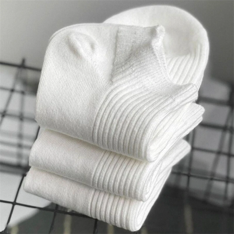 5/10 Pairs High Quality Cotton Socks Ankle Men Women White Black Sport Invisible Sweat-absorbing Boys Low Cut Tube Boat Socks