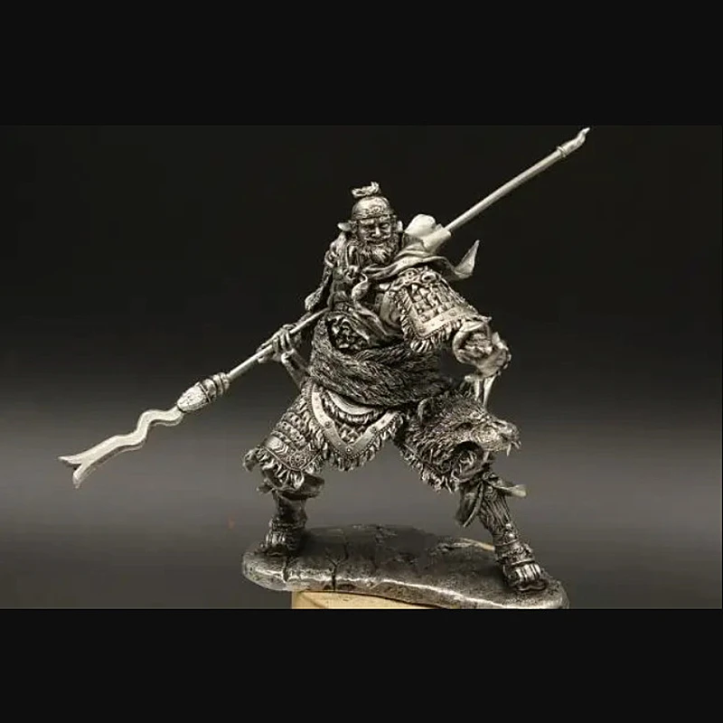 

Zhang Fei Figurines of The Three Kingdoms Ancient Chinese Soldiers General Commanding Decoration Tin Metal 1/18 90mm