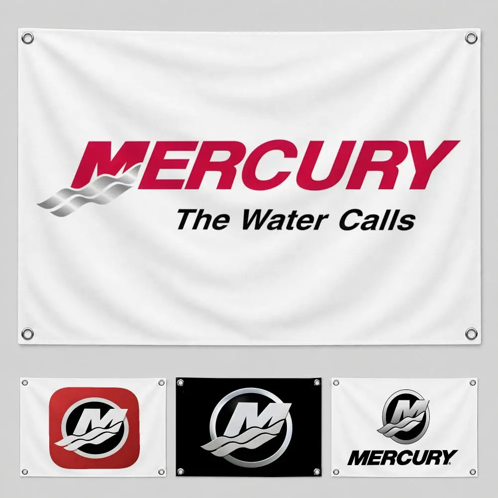 Brand Mercury 6 Motor Flags Home Yard & Garden Decor Banner - Indoor Outdoor Wall Hanging Flag