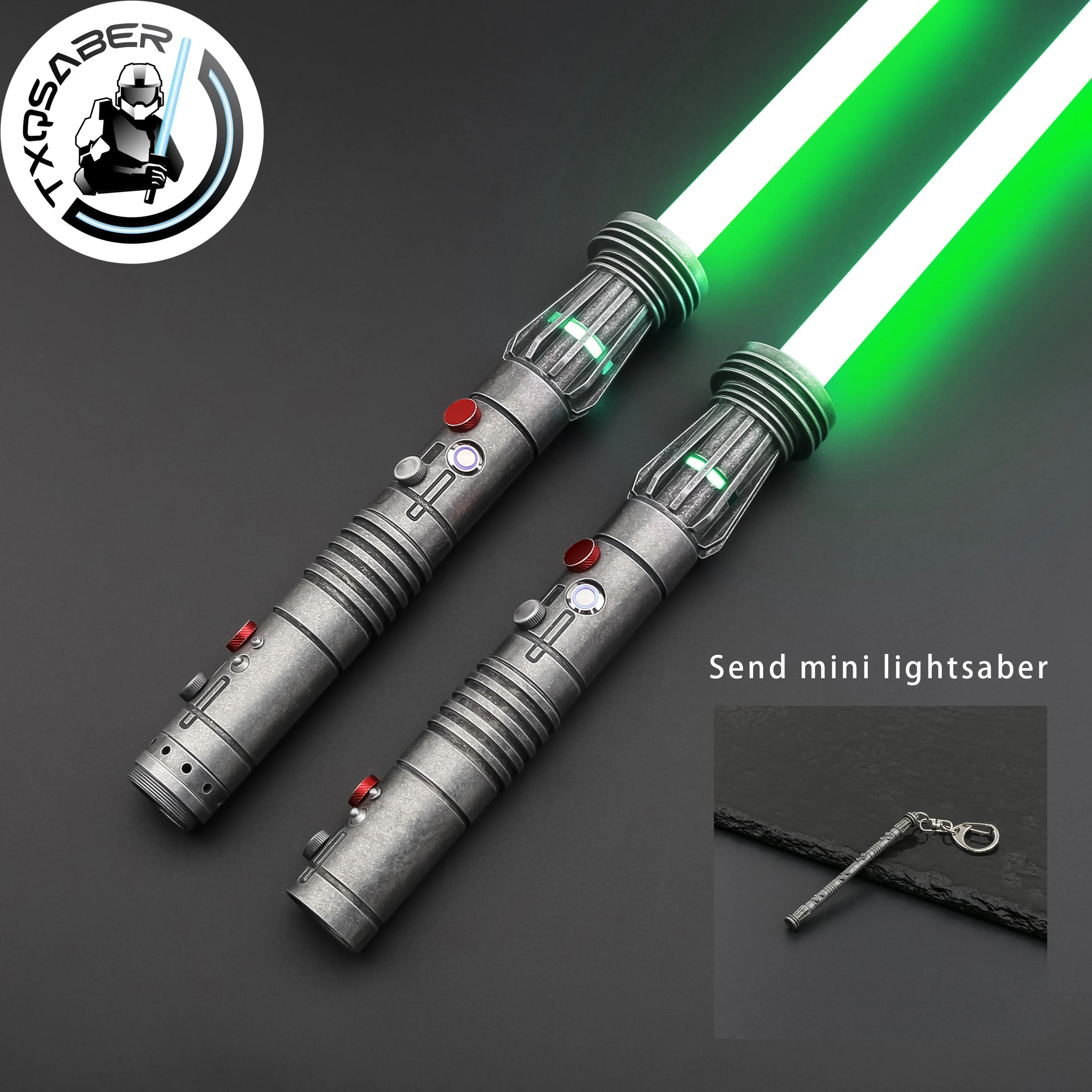 

TXQSABER Designed Lightsaber Darth Maul SE Weathered FOC Smooth Swing Blaster Matal Handle Laser Sword Toys for Cosplay Adult