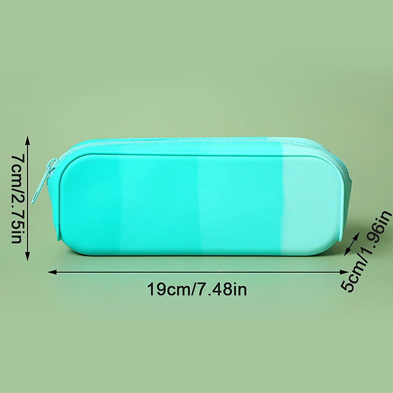 Imagem -06 - Impermeável Soft Silicone Pencil Case Papelaria de Grande Capacidade Portátil Estudantes da Escola Presentes 1pc