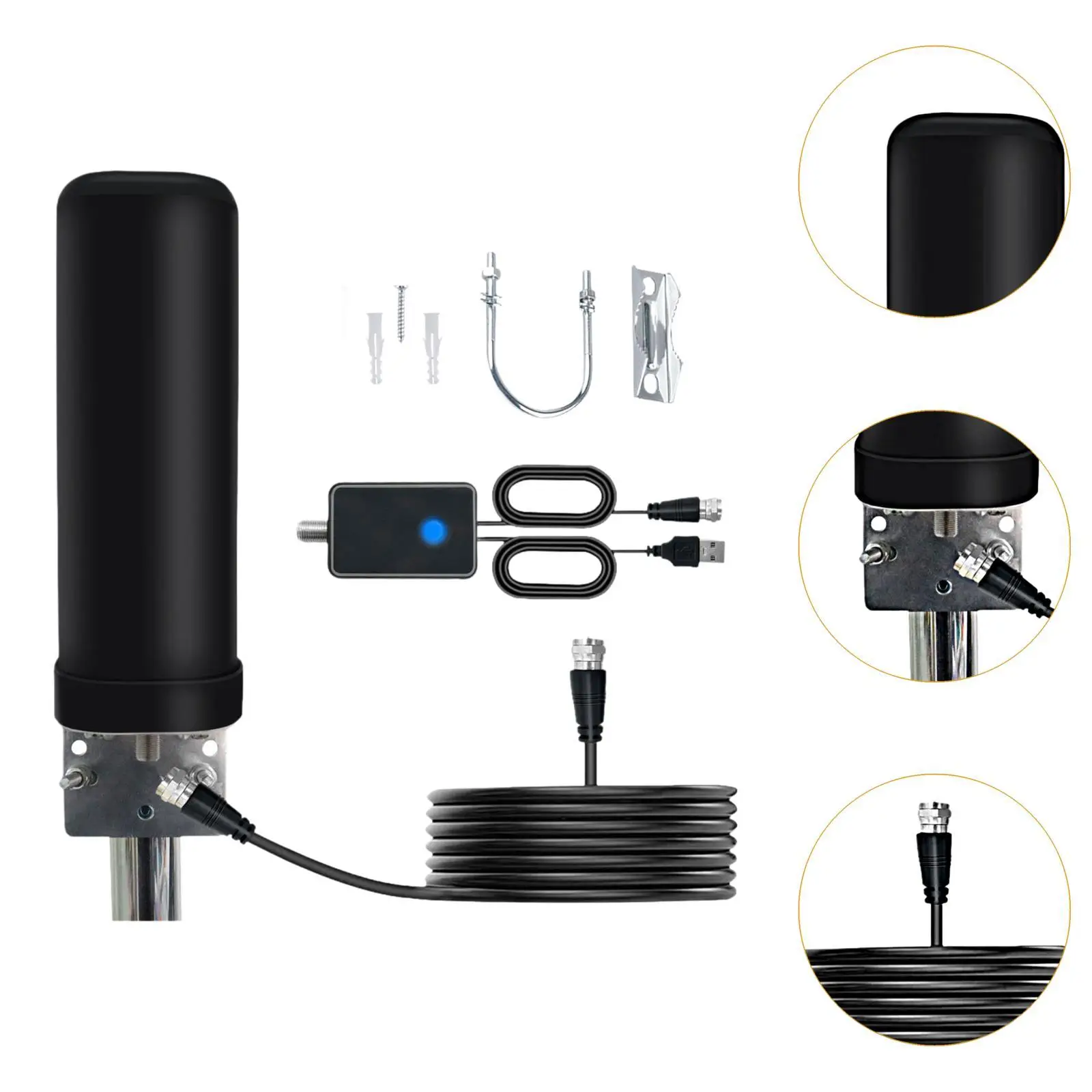 TV Antenna GAIN 25 dBi High Performance Signal Booster for Home