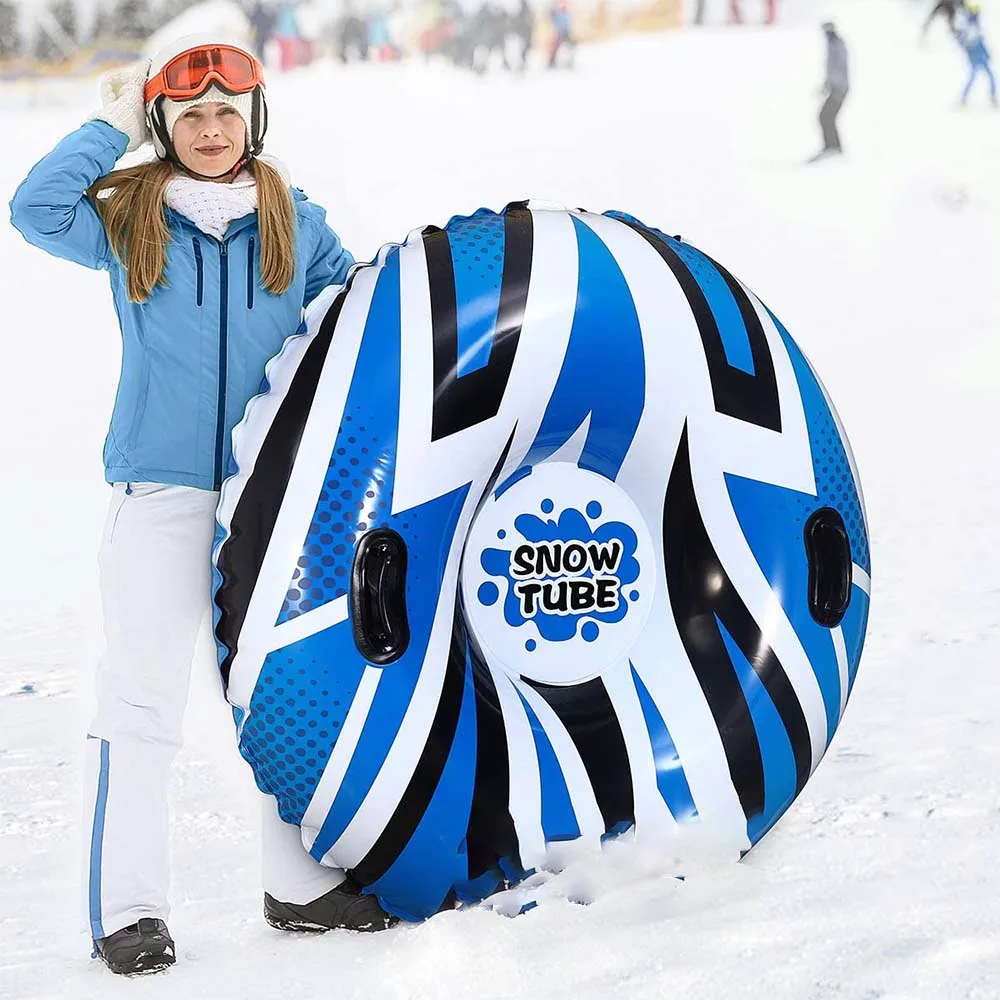 Wholesale Snow Tubing Heavy Duty Inflatable Snow Tube Thicken PVC Sledge Snow Sleds for Winter Sports 1
