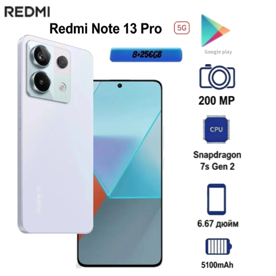 

2026 New Global Edition Redmi Note 13 Pro: 120Hz AMOLED Display, Long-Lasting Battery, and Ultra-High-Resolution Camera