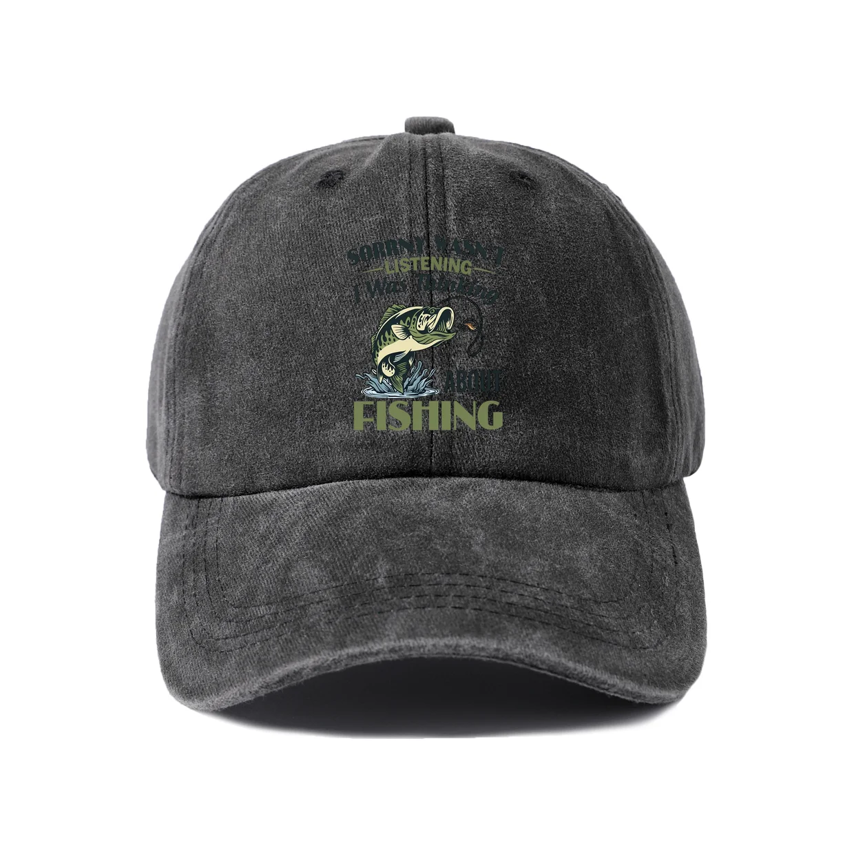 Expressive Slogan Graphic Baseball Cap, Vintage Washed Adjustable Unisex Dad Hat, Everyday Gift
