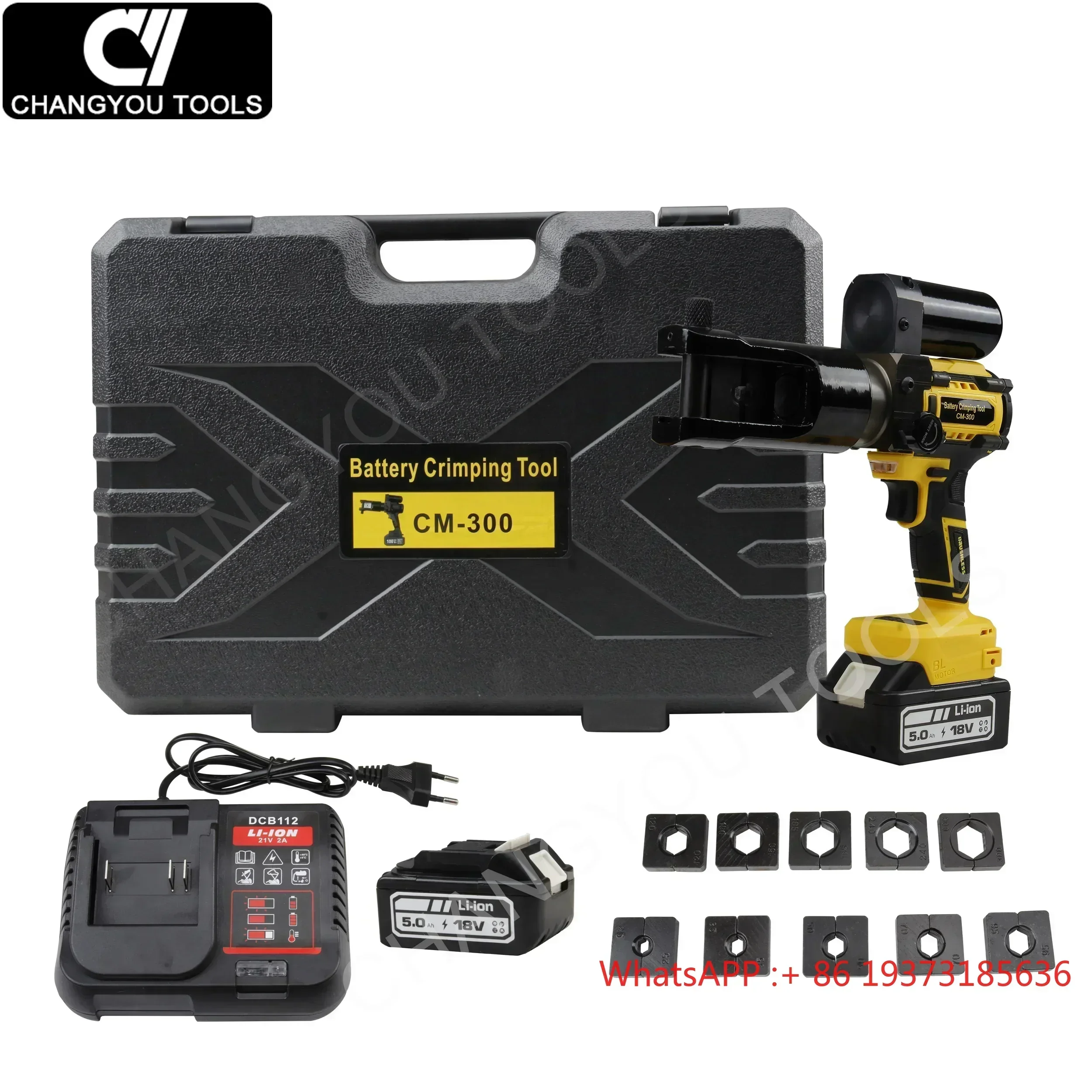 CM-300 Hydraulic Crimping Tool battery crimping machine Battery Power Crimper for Cu Al Cable