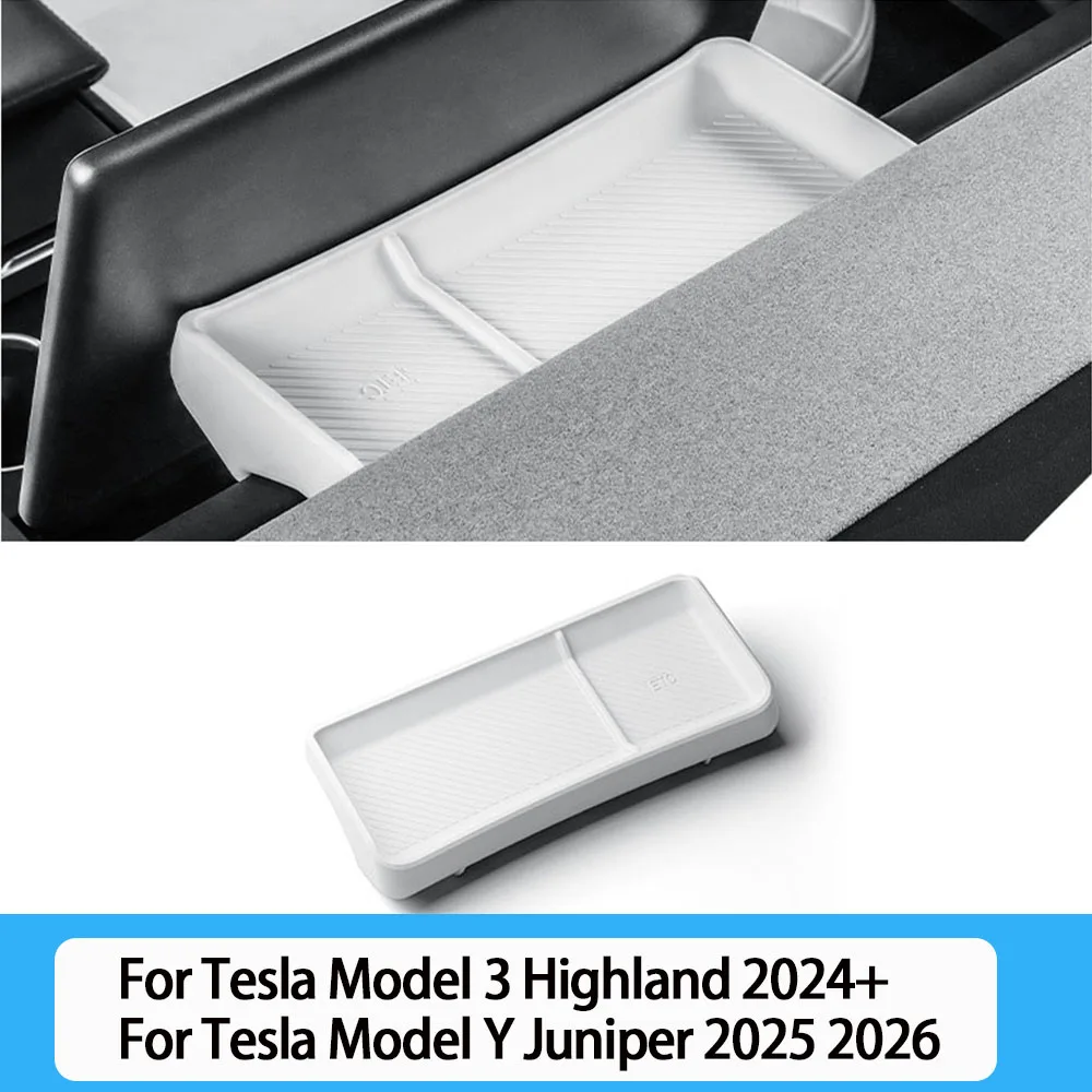 Voor Tesla Model 3 Highland 2024 & Model Y Juniper 2025 Achterruit Opbergdoos Dashboard Beugel Tissue Box Houder Bak ECT Paneel