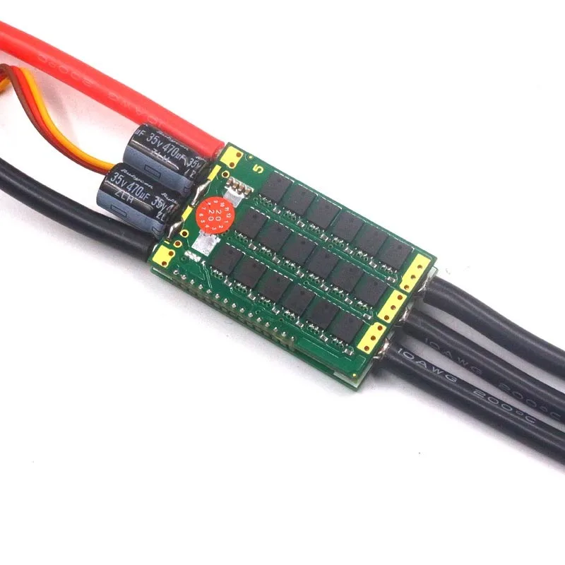 FATJAY 6S 24V 100A ESC مع 5.5V 3A BEC بدون فرش تحت الماء محرك مختوم المقصورة العارية 100% سرعة إلى الأمام/الخلف #3
