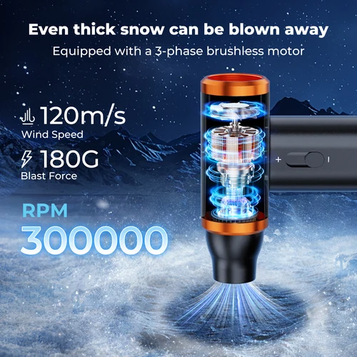 Imagen 2 del producto Soplador de aire y succión 2 en 1, plumero de aire eléctrico con recarga comprimida al vacío de 300000RPM para ordenador, teclado portátil, coche, limpieza de cámara