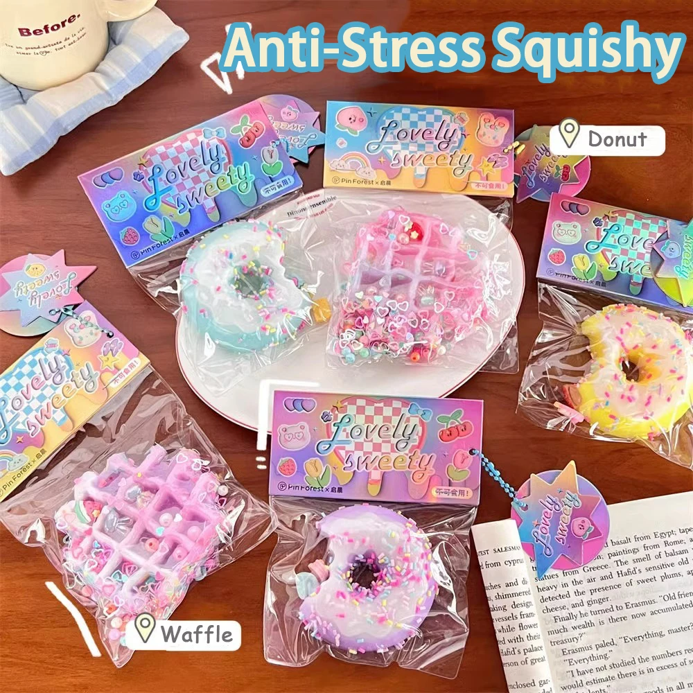 

Taba Squishy Donut Cake Stress Relief Toy Simulated Food Fidget Toys Kids Adults Sensory Anxiety Relax Squeeze Pinch Party Gift
