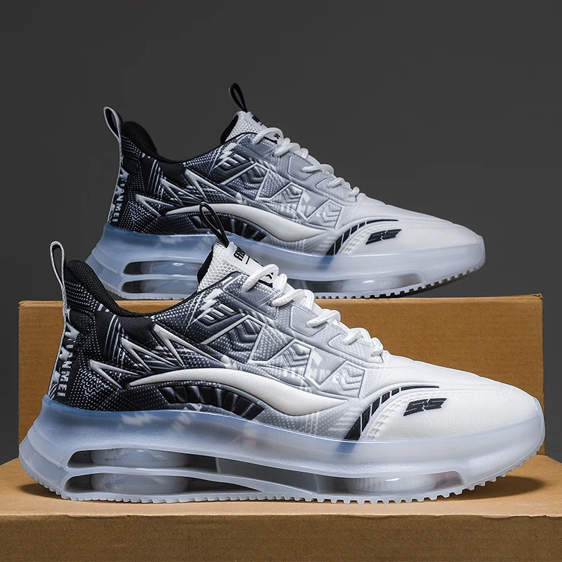 

Прогулочная теннисная обувь для пар, 2024, мужские кроссовки, легкая сетчатая повседневная обувь на шнуровке, женские амортизирующие уличные кроссовки