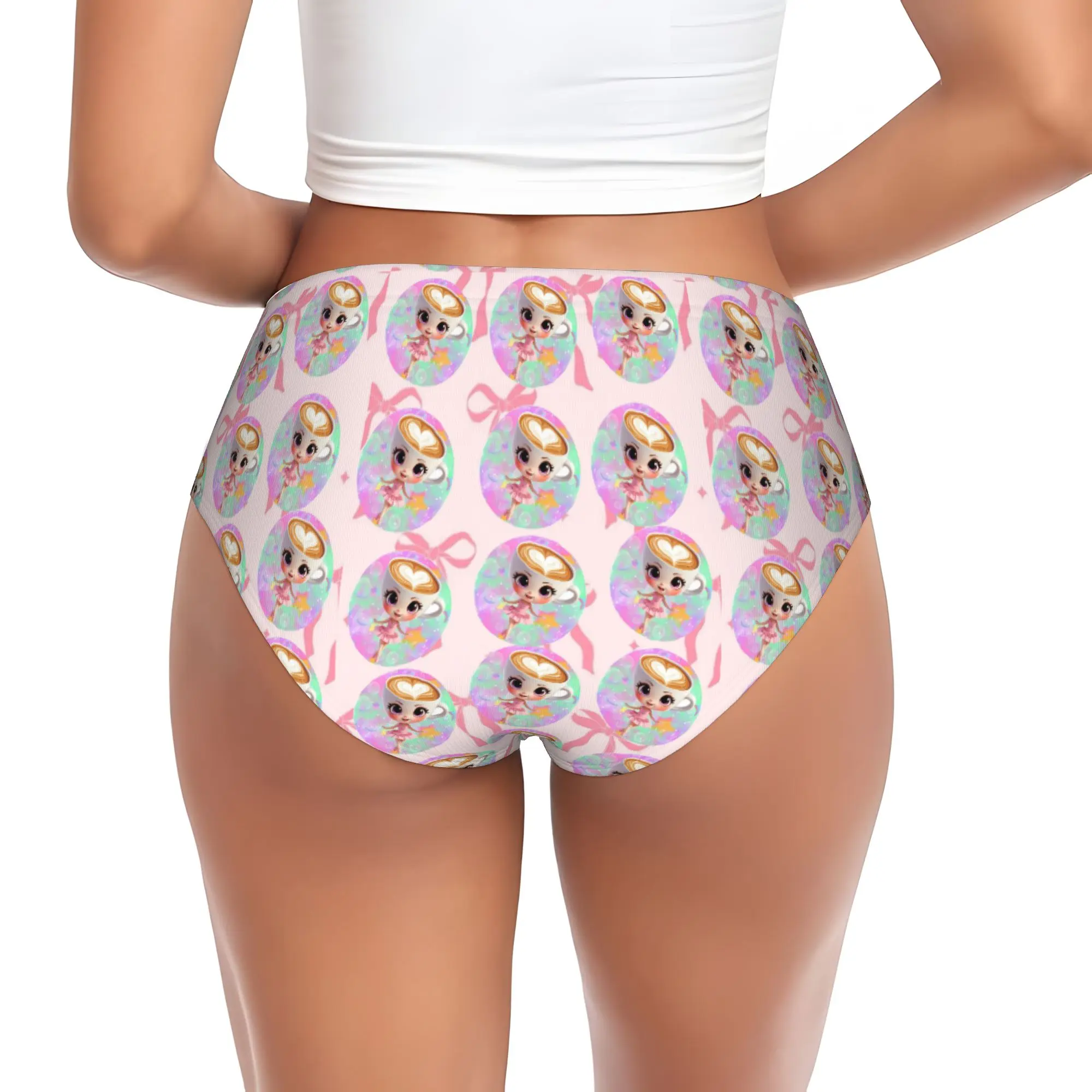 Custom Women Italian Brainrot Ballerina Cappuccin Panties Comfort  Briefs Underwear