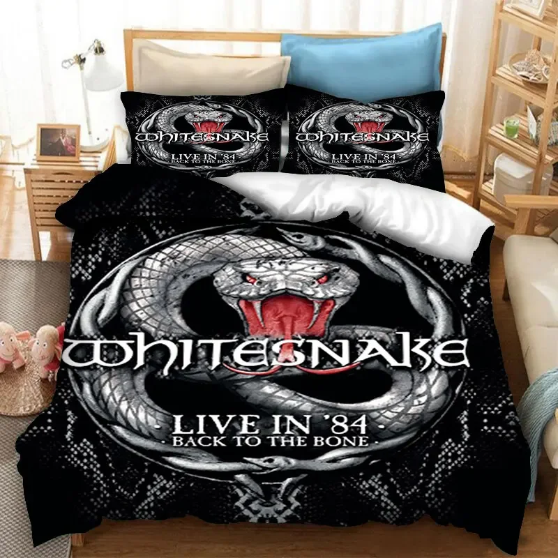 

WHITESNAKE Band 3D Printed Bedding Set Duvet Covers & Pillow Cases Comforter Bedding Set Bed Linen( US Sizes/EU Sizes/AU Sizes)