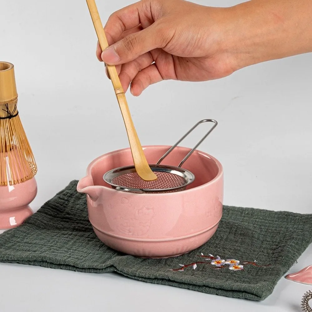 

8 шт. бамбуковый керамический японский чайный сервиз матча пищевой с электрическим блендером венчик матча многоразовая щетка для перемешивания матча