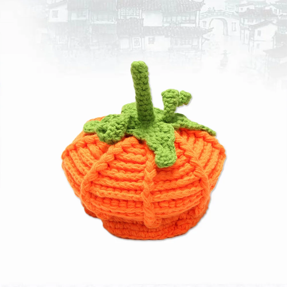 

Pumpkin Yarn Hat For Kids Knitted Baby Beanie Warm Fall Winter Children Cap Toddler Boy Girl Orange Lightweight Gift