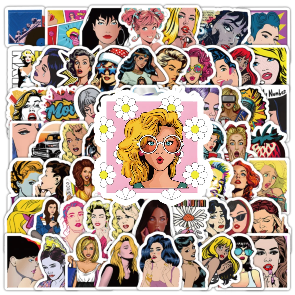 103 pezzi pop art ragazza nuovi adesivi moda auto computer telefono libro accessori squisito festival regalo adesivo giocattolo fai da te nuova estate