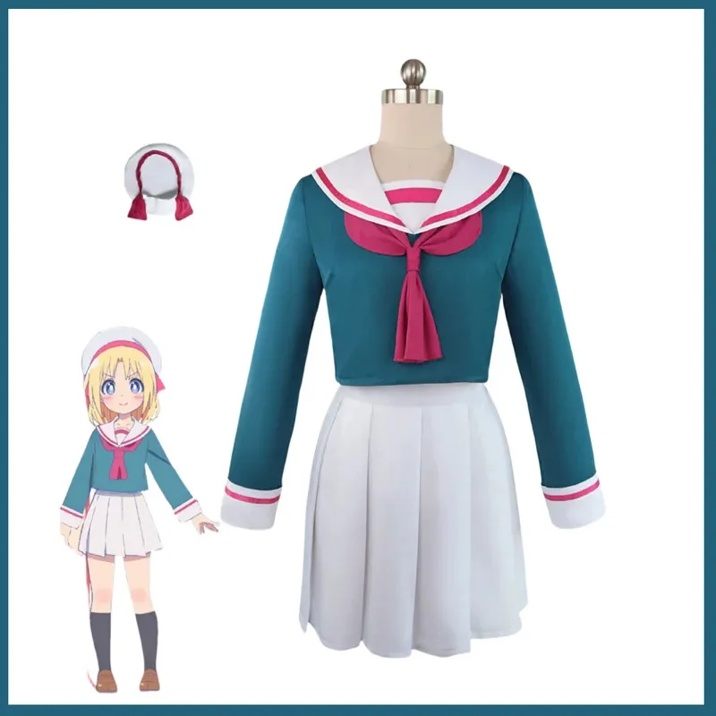 Anime troca cultural com centro de jogo menina lírio becca cosplay traje marinheiro jk uniforme camisa azul saia mulher sexy festa conjunto