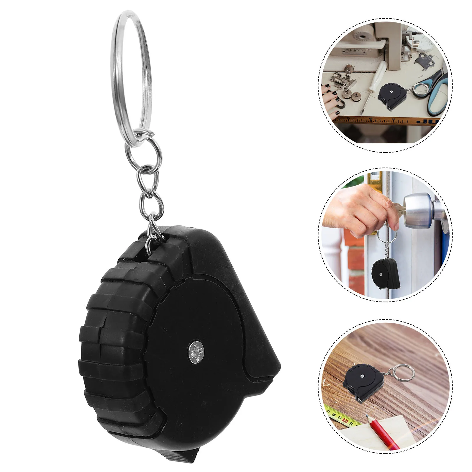 

12pcs Steel Tape Measure Keychain Mini Retractable Measuring Tool Portable Metric Small Tape For Quick Measurement Durable Abs