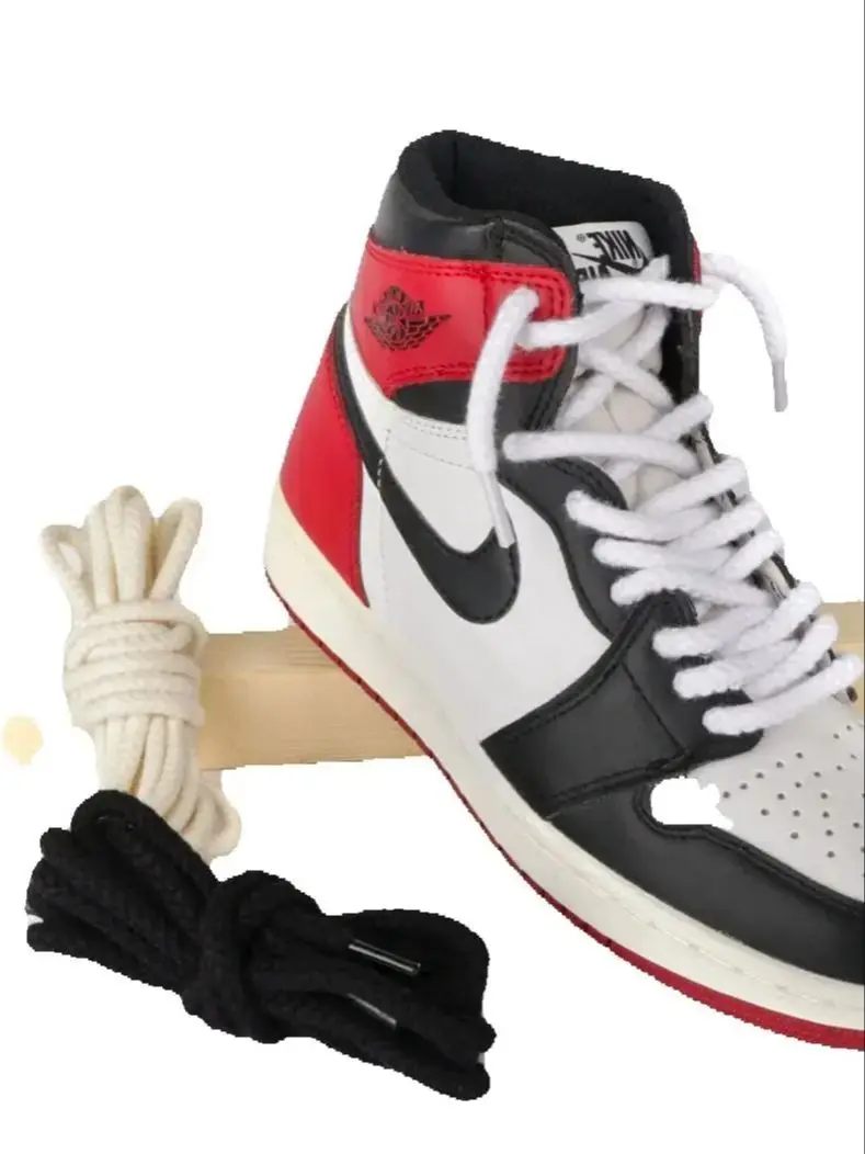 Lacets ronds en corde de chanvre et coton de 7mm/5mm, adaptés aux hommes et aux chaussures de sport AJ et pour femmes, lacets tissés de style rond