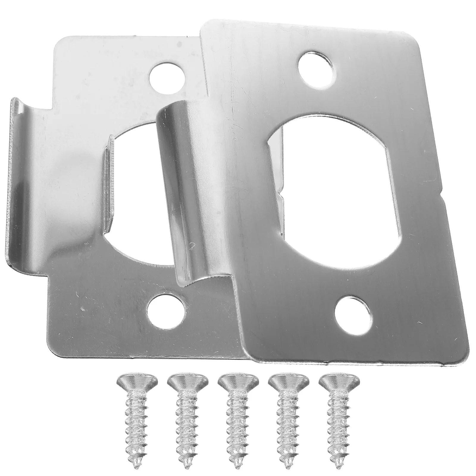 2pcs Strike Plate Metal Deadbolt Cover Reinforcement Kit Home Improvement Security Lock Plate Front Door Security Tools Home