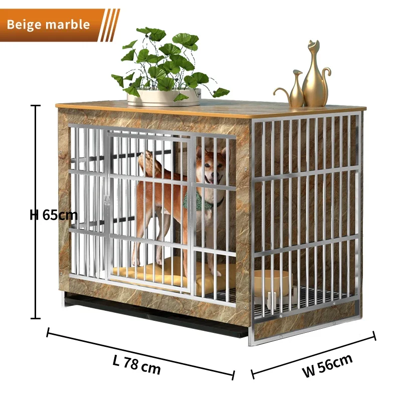 High-end Custom Animal Cage Breathable Dog Cage Bite Resistant Dog Cage 78*56*65