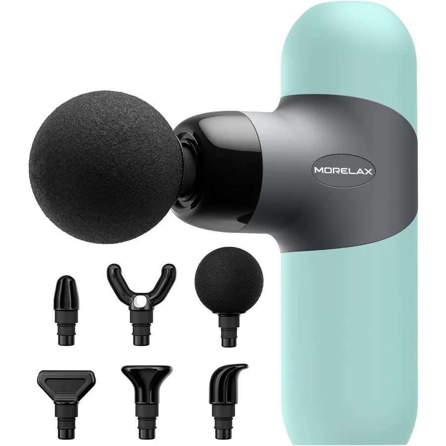 

Mini Massage Gun Portable Percussion Muscle Massager for Whole Body Relief Electric Handheld Sport Massager with 6 Interchangea