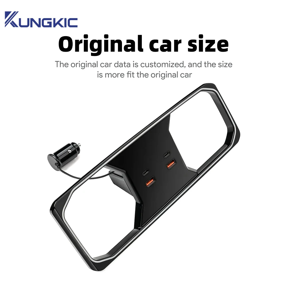 Para honda accord 11th gen 2023 2024 2025 docking station 45w carregador rápido usb shunt hub divisor de energia tipo-c carregador