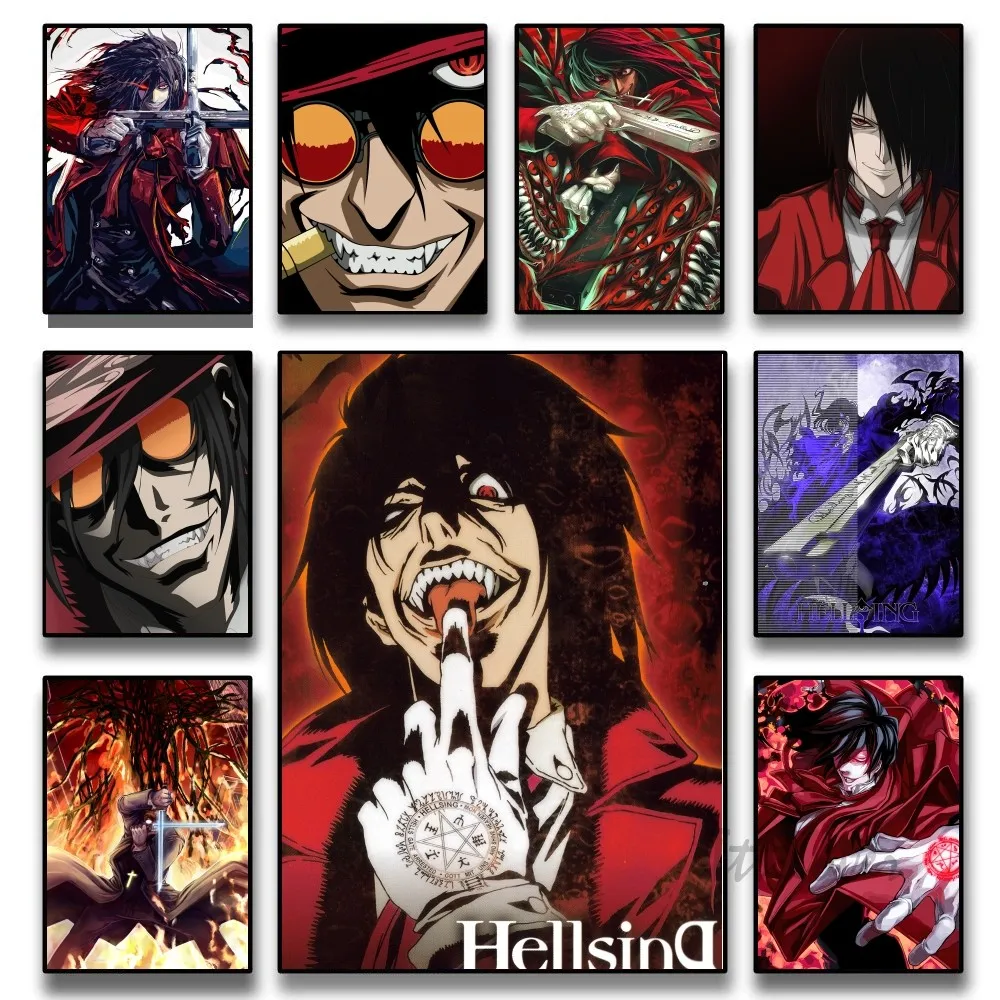 Anime Hellsing Poster Stickers Art Wall Murals Decor Game Room Decor Gifts HD Painting