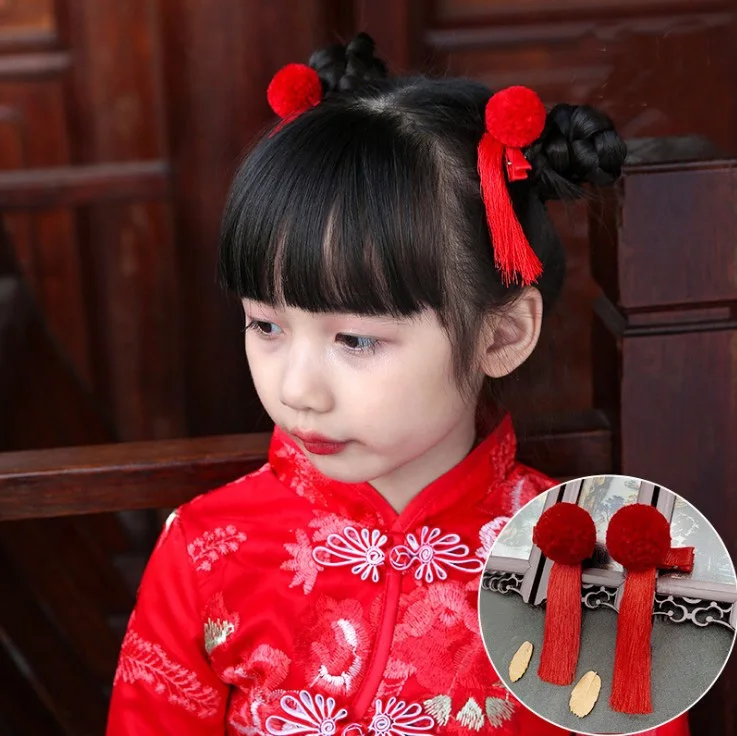1 Set New Winter Gift Children Hairball Pendant Ornament Hair Clips Girls Soft Faux Fur Hairpins Barrettes Kids Hair Accessories