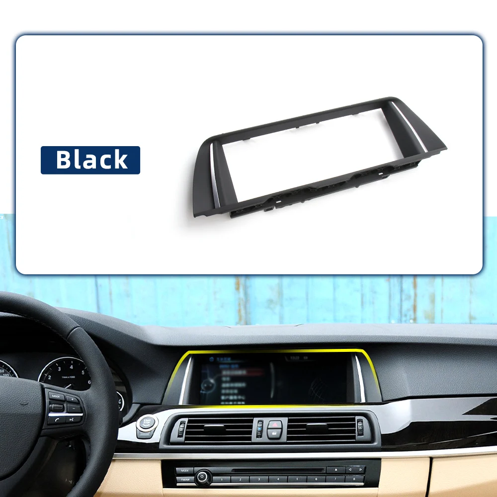 

For BMW 5 Series F10 F18 ID4 Painted Piano Black Radio Frame LCD Display Screen Decorative Frame 10.25 Inch 6.5 Inch Display